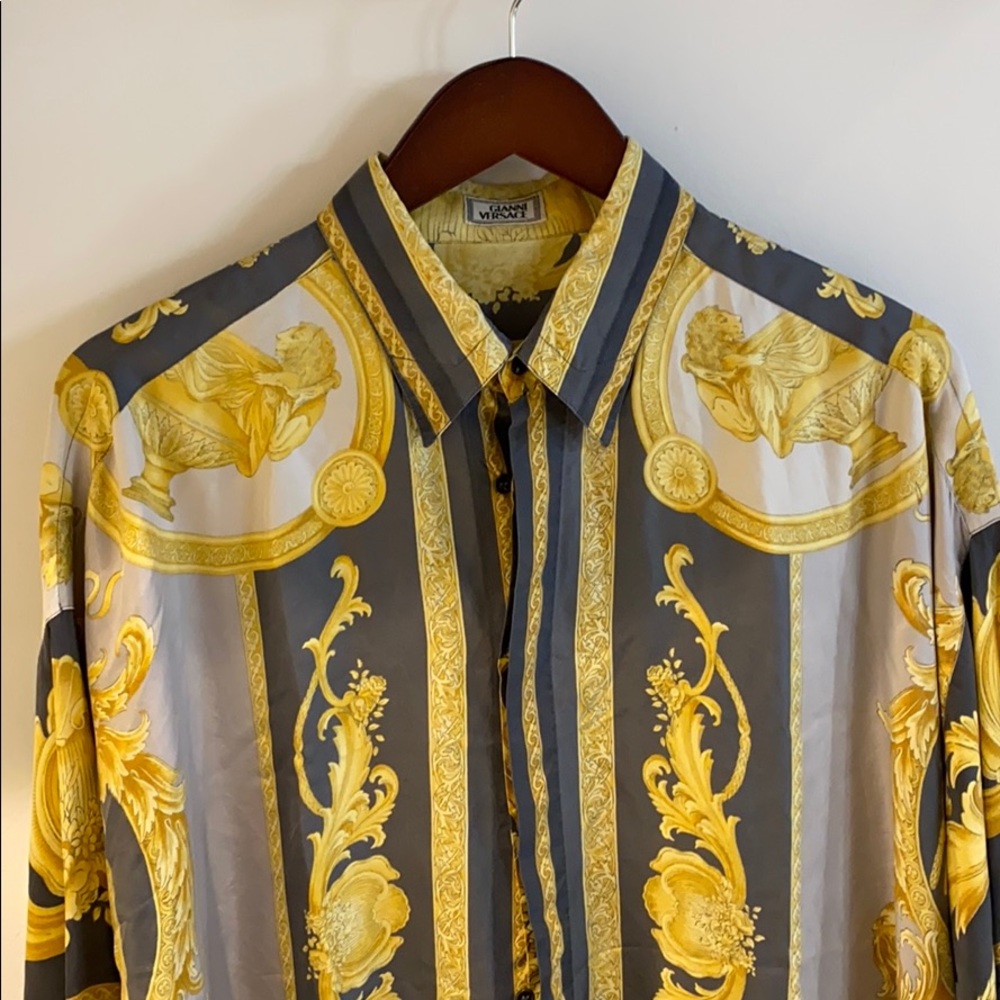1990’s Versace Silk Shirt.  Size is L - 50